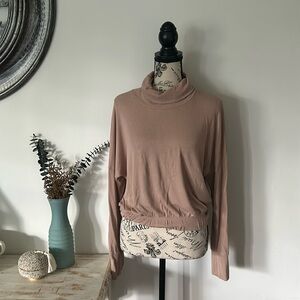 LNA Ribbed Cropped Turtleneck Top Women's size L